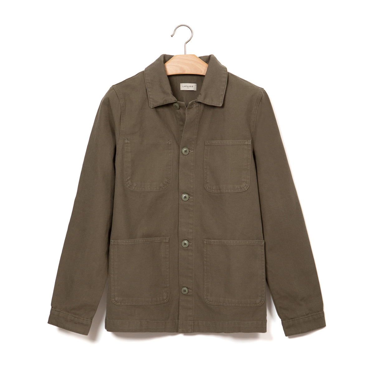 Veste En Cuir Peinte à La Main - The People Of The Labyrinths - Vert Olive/pêche - Taille S - Occasion Excellent état
