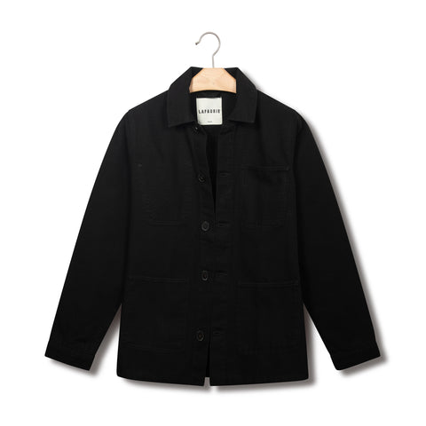 Veste de peintre Lafaurie en bâche de coton noir
