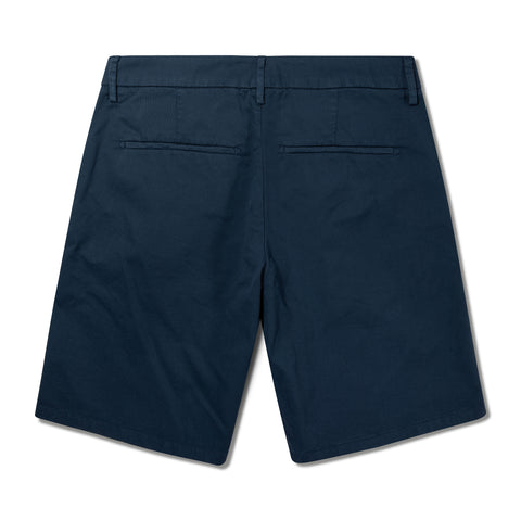 Bermuda à pince en coton bleu franc