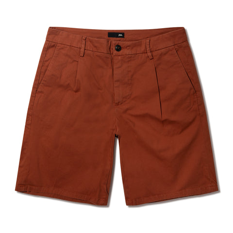 Bermuda à pince en coton orange chili
