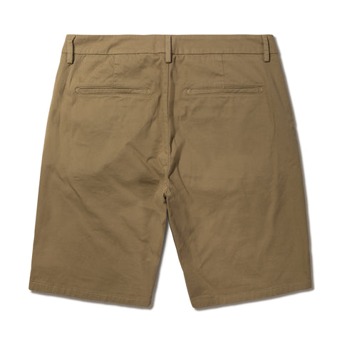 Bermuda à pince en coton beige corde