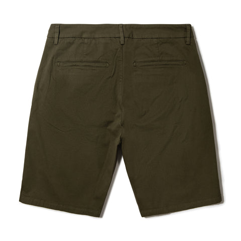 Bermuda à pince en coton vert army