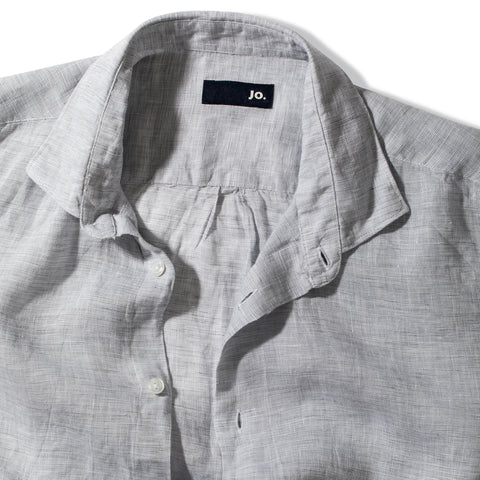 Chemise en lin gris clair