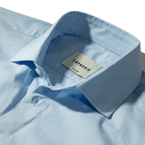 Chemise en popeline LAFAURIE bleu azur