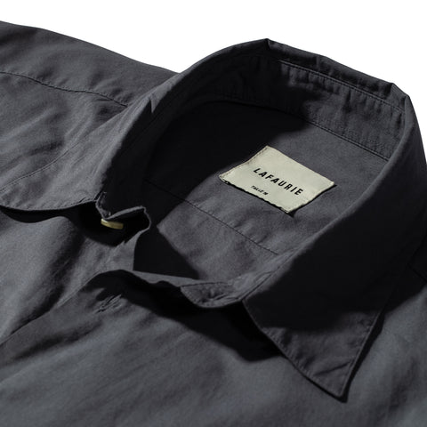 Chemise Lafaurie en voile de coton bleu orage