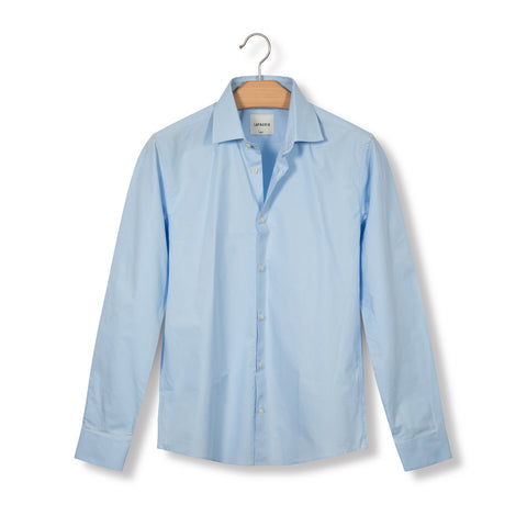 Chemise en popeline LAFAURIE bleu azur