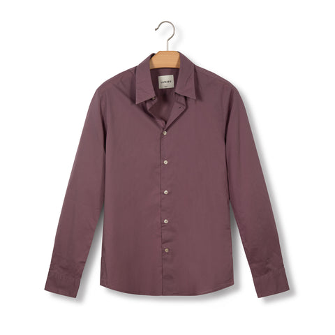 Chemise Lafaurie en voile de coton parme