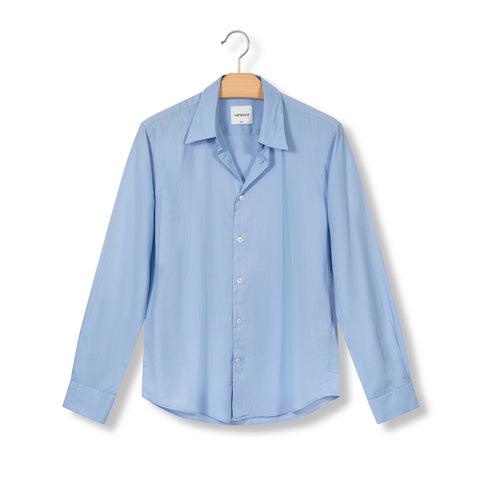Chemise Lafaurie en voile de coton bleu pastel