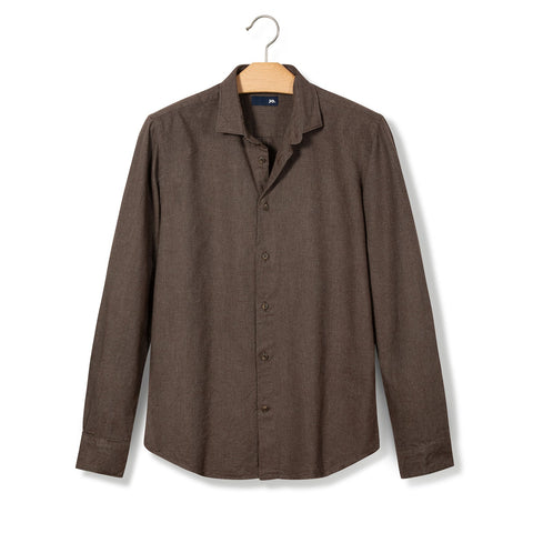 Chemise en flanelle de coton brun