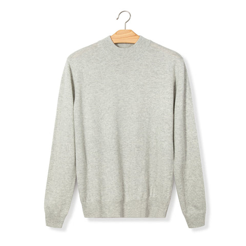 Pull col cheminée gris perle