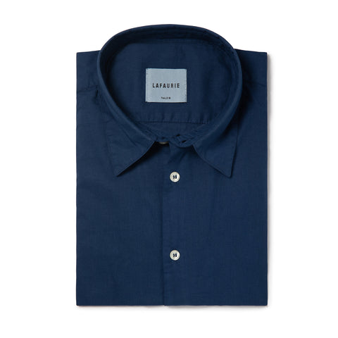 Chemise Lafaurie en voile de coton bleu de minuit