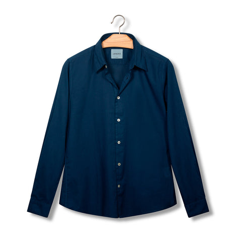 Chemise Lafaurie en voile de coton bleu de minuit