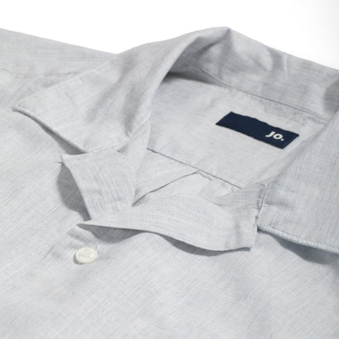 Chemise à manches Jo. en coton gris clair