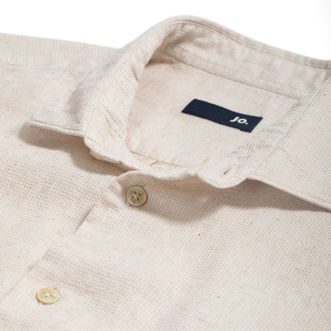 Chemise en nid d'abeille écru