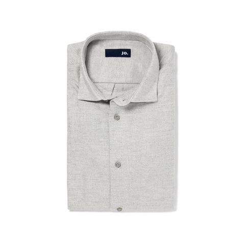 Chemise épaisse en flanelle de coton gris clair