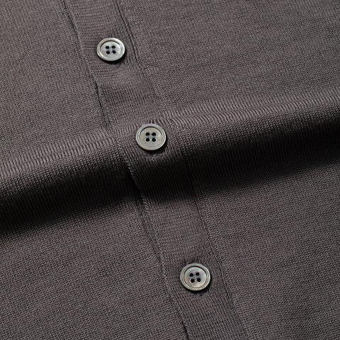 Cardigan en laine mérinos gris plomb