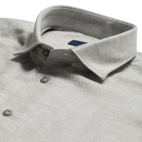 Chemise épaisse en flanelle de coton gris clair