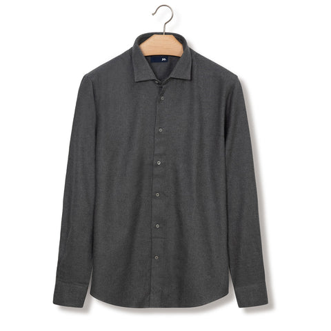 Chemise épaisse en flanelle de coton anthracite
