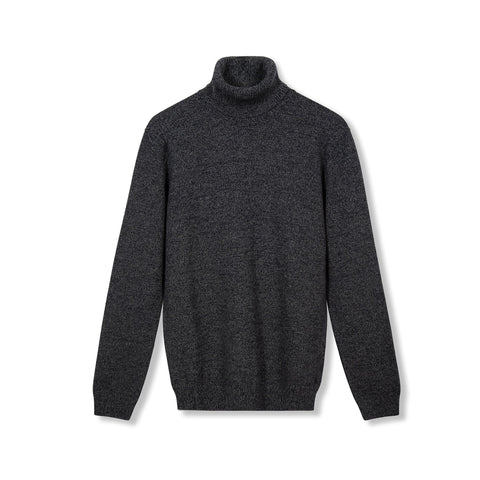 pull à col roulé navy-anthracite