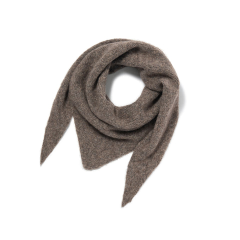Bandana en tricot brun
