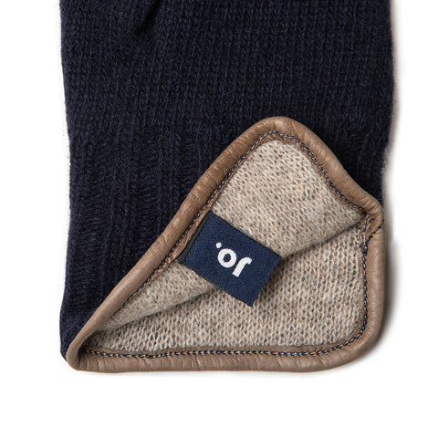 Gant tricoté en laine navy