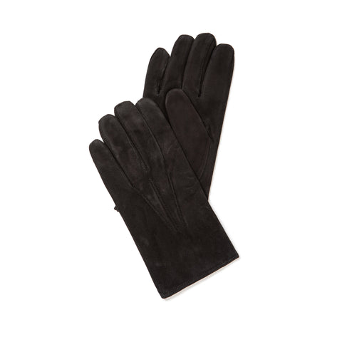 Gant en cuir suede nero