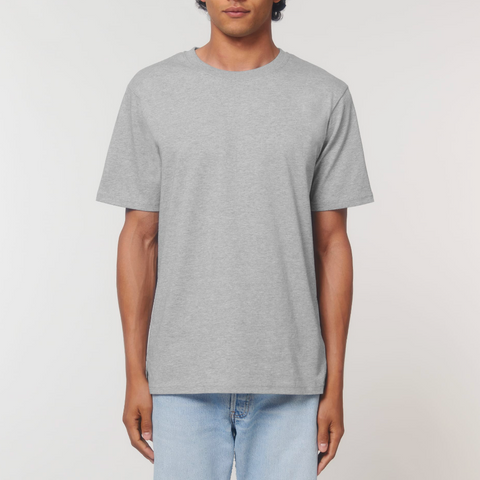 Tee-shirt en coton bio épais gris chiné