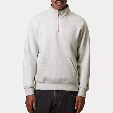 Sweat Carhartt WIP col montant zippé gris