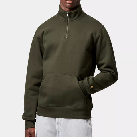 Sweat Carhartt WIP col montant zippé olive