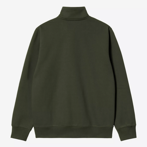 Sweat Carhartt WIP col montant zippé olive