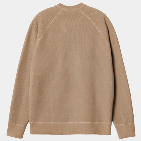 Pull en coton nid d'abeille Carhartt WIP deep h brown