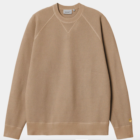 Pull en coton nid d'abeille Carhartt WIP deep h brown