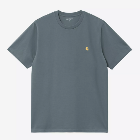 Tee shirt Carhartt WIP en jersey de coton épais bleu
