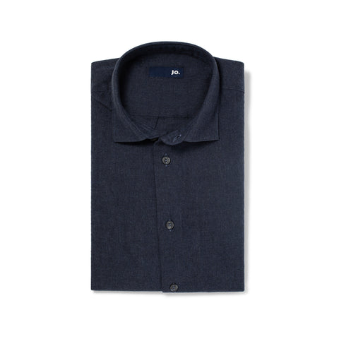 Chemise en flanelle bleu marine
