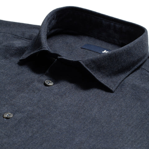 Chemise en flanelle bleu marine