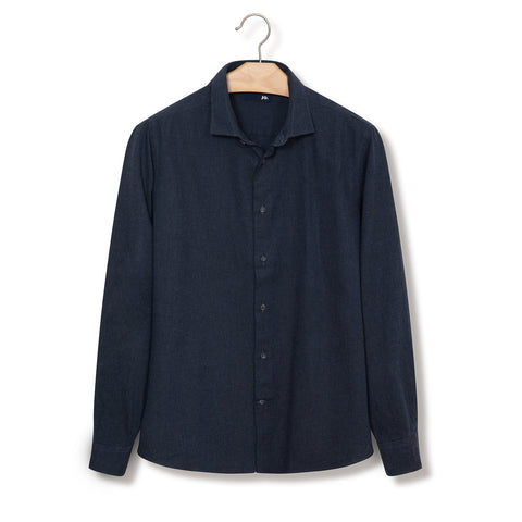 Chemise en flanelle bleu marine