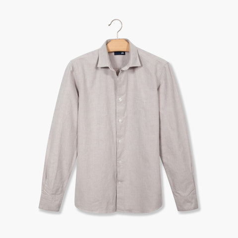 Chemise en oxford douce brun