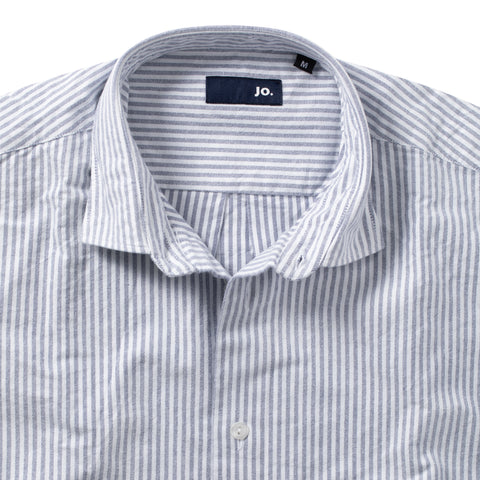 Chemise en oxford douce navy blanc