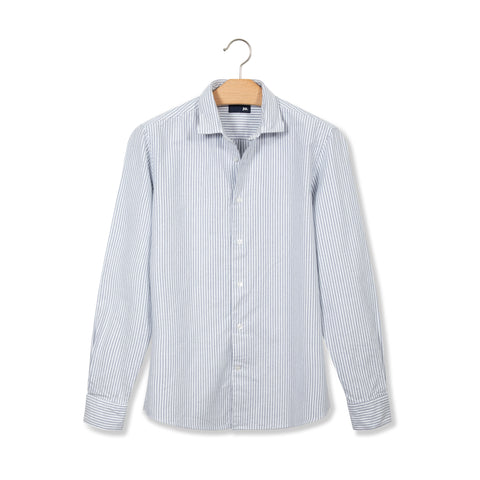 Chemise en oxford douce navy blanc