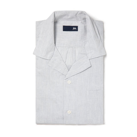 Chemise à manches Jo. en coton gris clair