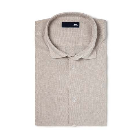Chemise faux uni en lin