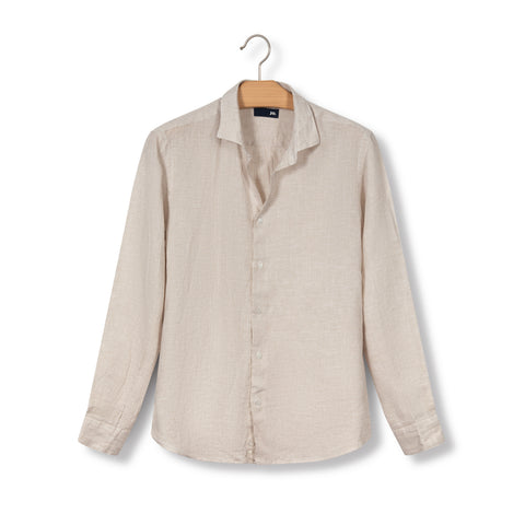 Chemise faux uni en lin