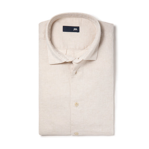 Chemise en nid d'abeille écru
