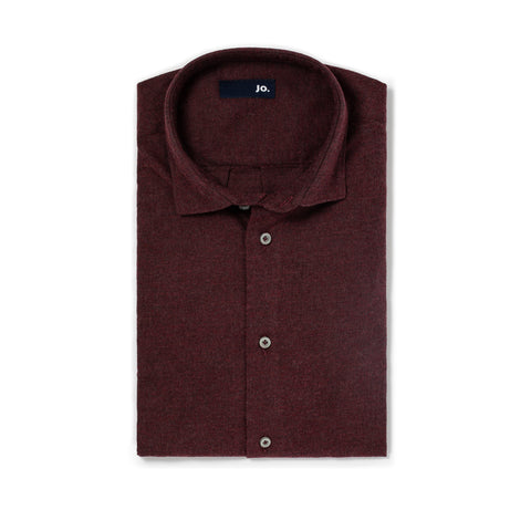 Chemise Jo. en flanelle de coton bordeaux