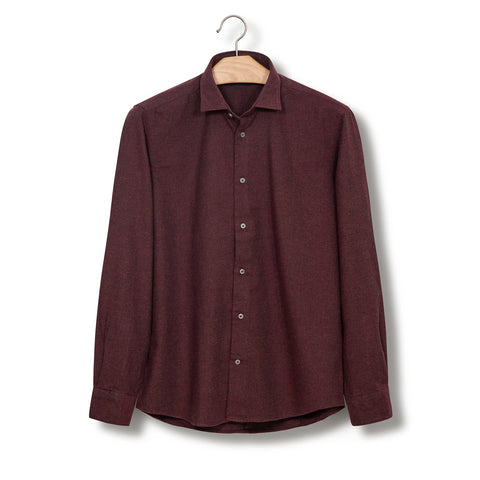 Chemise Jo. en flanelle de coton bordeaux
