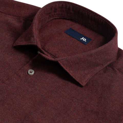 Chemise Jo. en flanelle de coton bordeaux