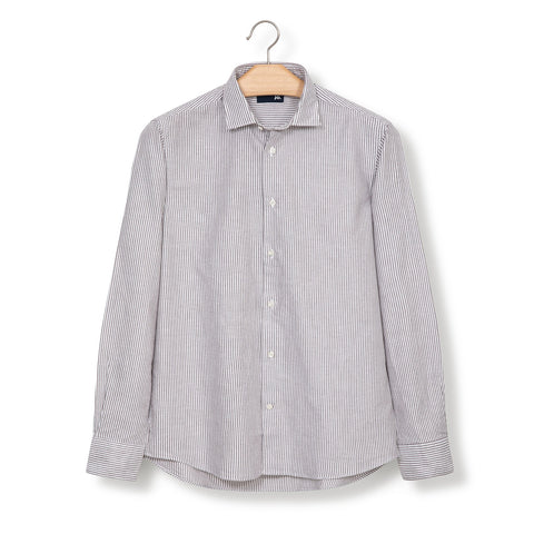 Chemise Jo. en oxford lavé brun