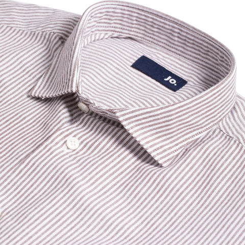 Chemise Jo. en oxford lavé brun
