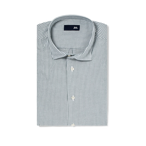 Chemise Jo. en oxford lavé verte