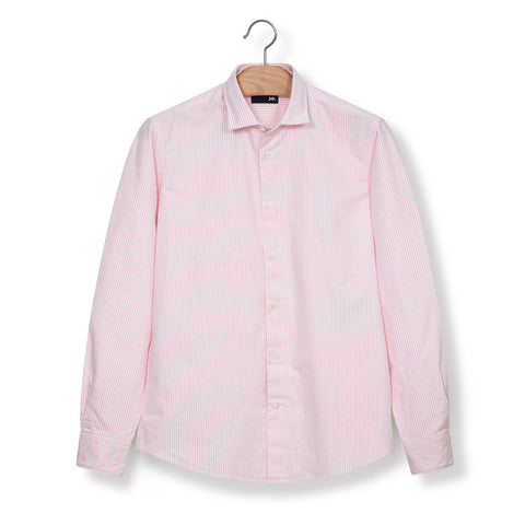 Chemise Jo. en oxford lavé rayures rose